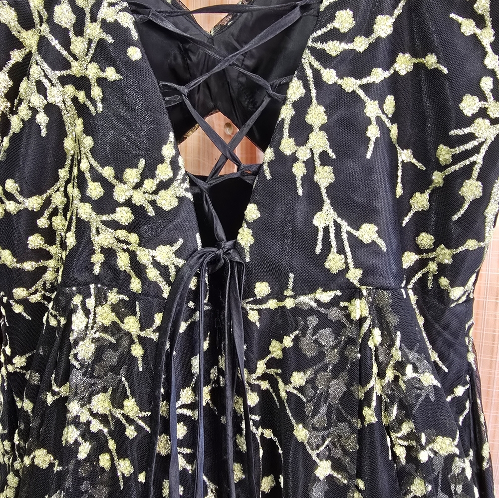 Blondie Nites Black and Gold Prom Dress - Picture 3 of 5